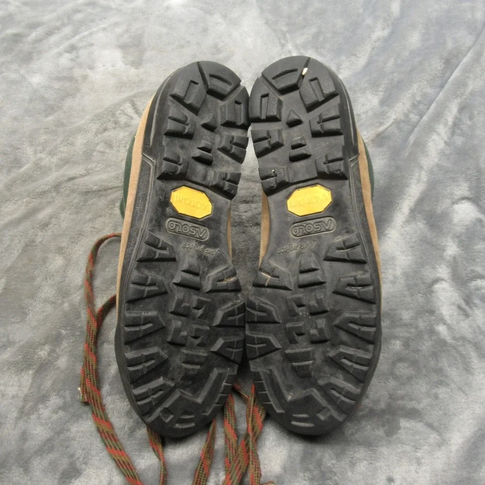 Asolo Boots Men 9‎ Brown Suede Leather Hiking Mountaineering Trail Joint Project